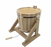 Ведро обливное, объем 16 л, Дуб, вставка из пластика, для бани и сауны, дерево