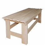 Лавка прямоугольная, Липа, для бани и сауны, натуральный цвет, 400х440х1200 мм, дерево