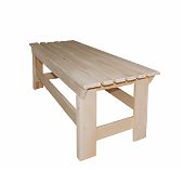 Лавка прямоугольная, Липа, для бани и сауны, натуральный цвет, 400х440х1200 мм, дерево