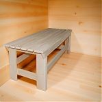 Лавка прямоугольная, Липа, для бани и сауны, натуральный цвет, 400х440х1000 мм, дерево