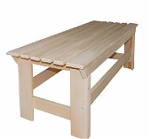 Лавка прямоугольная, Липа, для бани и сауны, натуральный цвет, 400х440х1600 мм, дерево