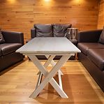 Стол прямоугольный, Липа, для бани и сауны, раскладывается, 600х755х1000 мм, дерево