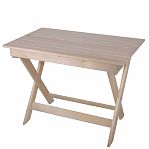 Стол прямоугольный, Липа, для бани и сауны, раскладывается,  600х755х1200 мм, дерево