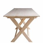 Стол прямоугольный, Липа, для бани и сауны, раскладывается,  600х755х1200 мм, дерево