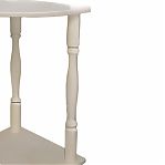 Полка угловая, Липа, для бани и сауны, с балясинами,  натуральный цвет, 2 уровня, дерево