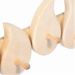 Вешалка Банные штучки Огонек 32243, Липа, 4 крючка, для бани и сауны, длина 500 мм, дерево