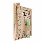 Термометр для бани и сауны, Банные штучки 18036, с песочными часами, дерево