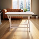 Стол овальный, Липа, для бани и сауны, раскладывается, длина 1000 мм, дерево