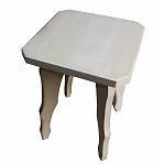 Табурет с резными ножками, Липа, для бани и сауны, 290х290х420 мм, дерево