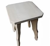 Табурет с резными ножками, Липа, для бани и сауны, 290х290х420 мм, дерево