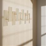 Вешалка Лира, Липа, 5 крючков, для бани и сауны, длина 570 мм, дерево