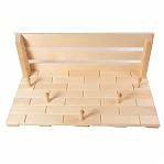 Вешалка с полкой Кирпичики 5 деревянных крючков для вещей, липа