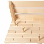 Вешалка с полкой Кирпичики 5 деревянных крючков для вещей, липа