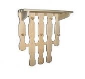 Вешалка с полкой Ручей 5 крючков Липа