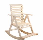 Кресло-качалка Липа, с подлокотниками, для отдыха, для бани и сауны, дерево