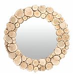 Зеркало круглое, Можжевельник, для бани и сауны, диаметр 510 мм, дерево