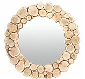 Зеркало круглое, Можжевельник, для бани и сауны, диаметр 510 мм, дерево