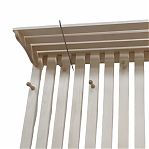 Вешалка Большая, Липа, 7 крючков, полка, для бани и сауны, длина 650 мм, дерево