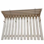 Вешалка Большая, Липа, 7 крючков, полка, для бани и сауны, длина 650 мм, дерево