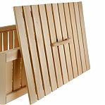 Ящик для белья, Липа, с крышкой, для бани и сауны, 320х500х780 мм, дерево