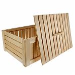 Ящик для белья, Липа, с крышкой, для бани и сауны, 320х500х780 мм, дерево