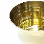 Ушат для бани и сауны, объем 5 л, Латунь, деревянная рукоятка