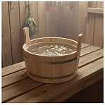 Шайка ТПЛ-14 для бани, дерево липа, вставка из пластика, бежевый, 12 л