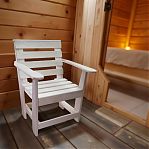 Кресло с подлокотниками, Липа, для отдыха, для бани и сауны, 490х650х860 мм, дерево