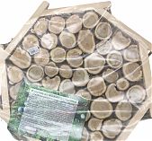 Панно Ромб, Можжевельник, в рамке, для бани и сауны, диаметр 500 мм, дерево