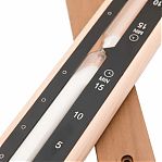 Часы песочные 212F SG-1 Black, на 15 мин, белый песок, для бани и сауны, настенные, 67х300 мм, дерево