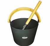 Набор для бани 212F Simple Black, шайка объем 5 л, черпак 0.2 л, алюминий, ручки бамбук