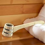 Черпак R-SAUNA МЧ-6, объем 0.2 л, Липа, вставка из нержавеющей стали, бондарный, дерево