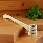 Черпак R-SAUNA МЧ-6, объем 0.2 л, Липа, вставка из нержавеющей стали, бондарный, дерево