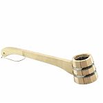 Черпак R-SAUNA МЧ-6, объем 0.2 л, Липа, вставка из нержавеющей стали, бондарный, дерево