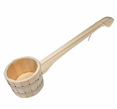 Черпак R-SAUNA МЧ-1, объем 0.6 л, Липа, натуральный цвет, бондарный, дерево