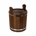 Запарник для бани и сауны, Банная линия 12-846, объем 13 л, Термолипа, вставка из пластика, дерево