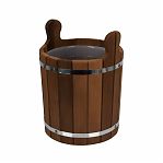 Запарник для бани и сауны, Банная линия 12-846, объем 13 л, Термолипа, вставка из пластика, дерево