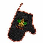 Набор для бани и сауны 212F Банщик Н-13, войлок серый, шапка, коврик, рукавица, тапки