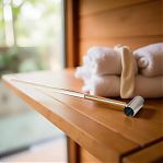 Ковш Стакан, объем 0.2 л, нержавеющая сталь, для бани и сауны, ручка из дерева