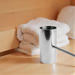 Ковш Стакан, объем 0.5 л, нержавеющая сталь, для бани и сауны, ручка из дерева