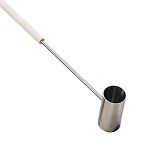 Ковш Стакан, объем 0.5 л, нержавеющая сталь, для бани и сауны, ручка из дерева