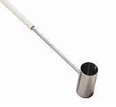 Ковш Стакан, объем 0.5 л, нержавеющая сталь, для бани и сауны, ручка из дерева