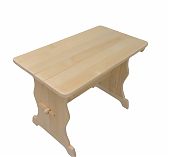 Стол прямоугольный, Осина, для бани и сауны, не раскладывается, 550х700х1000 мм, дерево