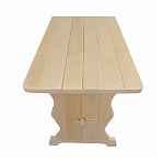 Стол прямоугольный, Осина, для бани и сауны, не раскладывается, 550х700х1000 мм, дерево