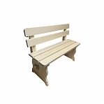 Лавка со спинкой деревянная Осина, 300х440х1200 мм, для бани и сауны