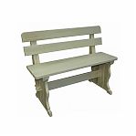 Лавка со спинкой деревянная Осина, 300х440х1200 мм, для бани и сауны