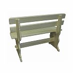 Лавка со спинкой, Осина, для бани и сауны, для отдыха, 300х440х1500 мм, дерево