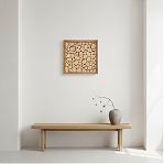 Панно Квадрат, Можжевельник, в рамке, для бани и сауны, 500х500 мм, дерево