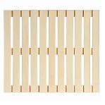 Решетка на пол, дерево Липа, для бани и сауны, бежевая, 500х800 мм