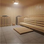 Решетка на пол, дерево Липа, для бани и сауны, бежевая, 500х800 мм